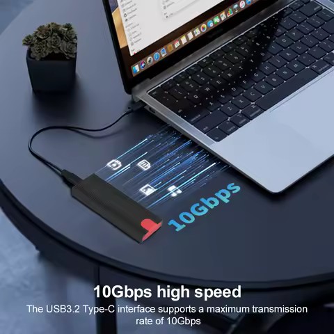 M.2 NGFF NVME SSD Enclosure External Case USB3.2 Gen2 Type C Hard Drive Enclosure for NVMe M Key/B+M