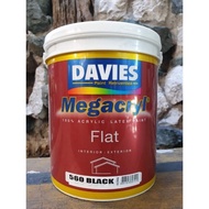 ♞,♘,♙Megacryl Flat Latex DV-560 Black 4L Davies MCS Acrylic Water Based Paint 4 Liters 1 Gallon