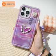 GANTUNGAN Softcase Lilac Mutiara Love HP Hanger For All Types of HP XIAOMI REDMI A1 A2 9A NOTE 11 PO