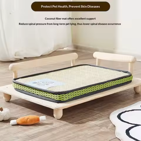 Elevated Dog Bed Large Dog Outdoor Indoor Solid Wood Pet Cot Moisture Proof All Season Cooling Bed P