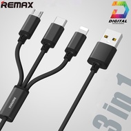 Genuine Remax RC-131TH 3-Head Multi-Purpose Charging Cable