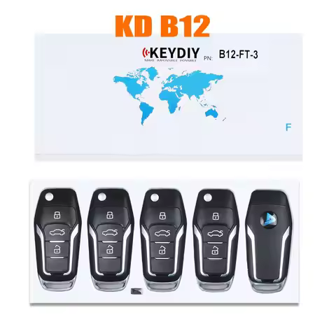 5pcs Keydiy KD B12 Universal Remote Key 3 Button Remote Control Key B12-3/4 4 Buttons for KD-x2 KD90