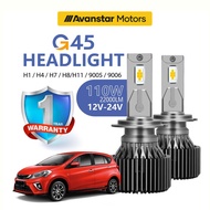 2PCS *1 Year Warranty* Perodua Myvi Car LED Headlight Foglight 110W H4 H8/H11 HB3/9005 4300K/6000K H