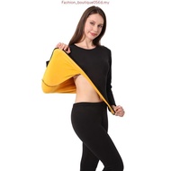 Hitchie 1Set Double Layer Woman Winter Sweater Heattech Korean Style Inner Baju Sejuk Fleece Thermal