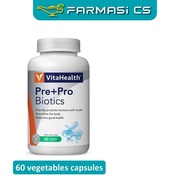 VitaHealth Pre+Pro Biotics 60 Vegetable Capsules EXP:07/2027 [ pre pro prebiotic probiotic Inulin Fa
