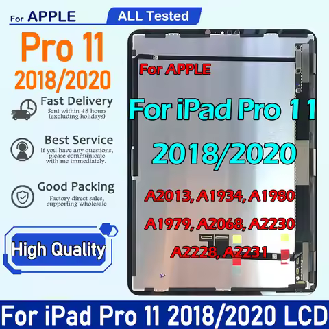 11 inch For iPad Pro 11 Pro11 A1980 A1934 A1979 2018 A2068 A2230 2020 LCD Display Touch Screen Panel