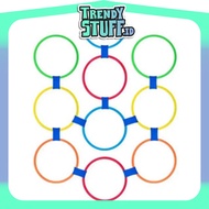 TrendyStuff.id Hopscotch Hoop Toy Educational Toys for Children Indoor Outdoor Jumping Toys Sand Sac