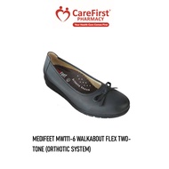 MEDIFEET MW111-6 WALKABOUT FLEX TWO-TONE (ORTHOTIC SYSTEM) BLACK SIZE 6