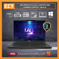 MSI Stealth A16 AI+ A3HVFG-043 Gaming Laptop (R9 AI HX 365 5.00GHz,32GB D5,1TB SSD,RTX4060 8GB,16"QH