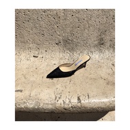 Glitter Mules in Black