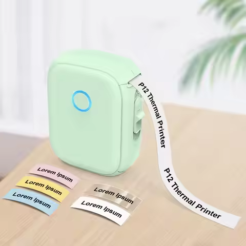 P12 Thermal Label Printer Similar to Q30 Label Machine Portable Pocket Sticker Printer Mini DIY Cont