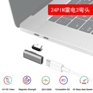 Thunderbolt 3 Penyesuai Jenis-C Magnet Palam Sisi Komputer Siku Baharu 24PIN Fungsi Penuh Penghantar