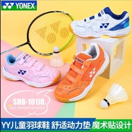 Ready Stock YONEX YONEX Badminton Shoes Children Velcro Wear-Resistant Breathable Anti-Slip Teenager Sports Shoes 101JR