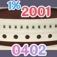 10pcs Chip resistor smd 2001 202 2K00 1% size 0402 1005 2Kohm 2K ohm 2 Kohm