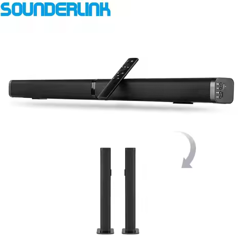 Sounderlink Wireless Detachable Bluetooth TV 37 inch Soundbar Speaker Home Theater Support Optical S