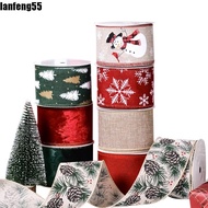 LANFENG 9Metres/roll Christmas Ribbons, Cartoon Christmas Tree DIY Wreath Bows Ribbons, Cute Snowfla