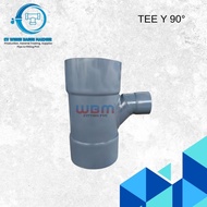 Tee Y pvc 10 x 2 inch AW - TEE Y 10 x 2 inch AW