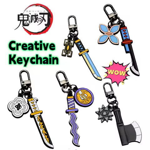 Demon Slayer Kanroji Mitsuri Tokitou Muichirou Iguro Obanai High Value Creative Metal Keychain Boy B