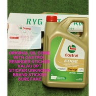 Castrol EDGE 5W-40 (5L) FULLY SYNTHETIC ENGINE OIL API SP ACEA A3/B4