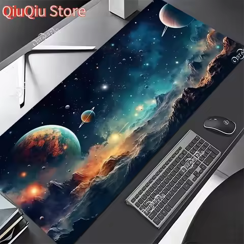Universe Computer Mouse Pad XL Solar System Gaming Gamer Mat Space Large Mousepad for Keyboard Deskm