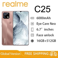 Realme C25 Phone Original Cellphone Sale 16GB + 512GB 5G Phone Dual SIM Android Smartphone Cod