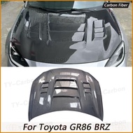Real Carbon Fiber Front Bumper Engine Hood For Toyota GT86 Subaru BRZ 12-19 Varis Style Air Intake V