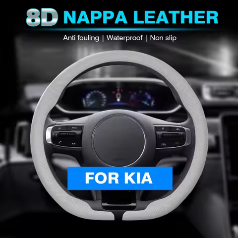 Car Steering Wheel Cover 38cm Leather For KIA K5 KX5 K2 K3 GT Brand Rio Cerato Sportage Stinger EV6