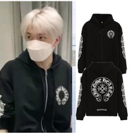 Jaket Zipper NCT Dream Jisung crome full sablon kanan kiri