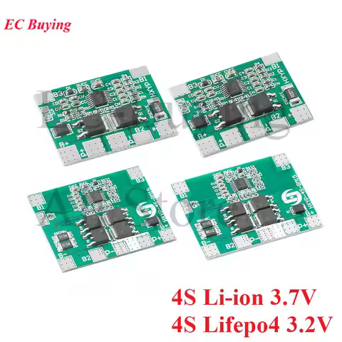 4S 12.8V 14.4V 16.8V Lifepo4 Li-ion Lipo Lithium Battery Protection Board 18650 BMS 8A 14A 20A PCB 4