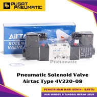 4V220-08 Pneumatic Solenoid Valve Airtac 4V 220-08 Solenoid Valve Switch Airtac 5/ 2 Way Double Coil
