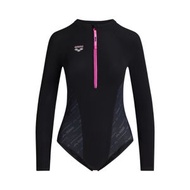 Arena - 女士PREMIUM 長袖半拉鏈連身泳衣