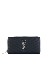 YSL 圣罗兰 拉鍊長款圓形錢包(平行進口)
