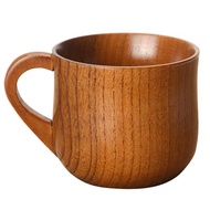 LanLan Stylish Wooden Handled Cup Coffee Tea Beer Juice Milk Mug Jujube Wood Cups Gift Decoration
