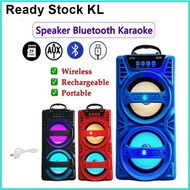 Speaker USB Mini Audio MP3 Phone Pembesar Suara Speker 可爱迷你音响扬声器 Karaoke Mic Bluetooth Light Wireless Rechargeable