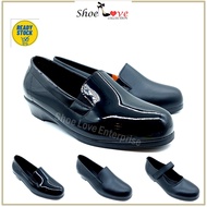 KASUT WANITA FORMAL / UNIFORM / POLIS KILAT HITAM PEREMPUAN SEKOLAH ASRAMA LADIES FORMAL SHOE PVC BL