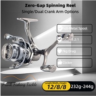 Hautton Spinning Reel – 5.2:1, 3-9kg Drag, Single/Double Handle, 147–244g, for Micro & Long Casting