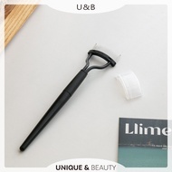 U & B |Stainless Steel Foldable Eyelash Comb Brush Eyebrow Dual-Use Fit Eye Shape Farewell To Cockro