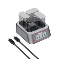 LP-E6/LP-E6N/LP-E6NH/LP-E6P 4-Slot Charger with PD 45W Fast Charging,For Canon R5 II, 6DII, 5DIII, 5