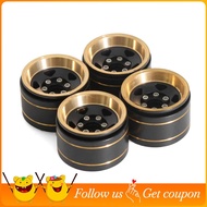 4pcs 1.0 Brass Wheel Hub for 1/18 TRX4M SCX24 FCX24 RC Car Upgrade Parts