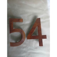 Natural rust metal house number, 4D embossed house number, 120mm iron metal number, unpainted rust i