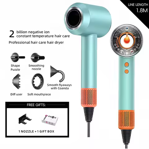 Professinal Leafless Hair Dryer Negative Lon Hair Care Quick Dry Home Powerful Hairdryer Constant 20
