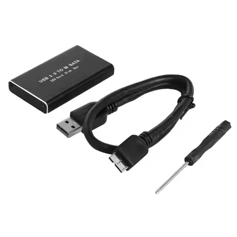 MSATA to USB 3.0 SSD Enclosure Mini SATA External HD Hard Drive Disk Box Storage Case Adapter for Ki