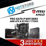 PWP MSI PRO X670-P WIFI DDR5 ATX & AMD RYZEN 7 7700X PROCESSOR