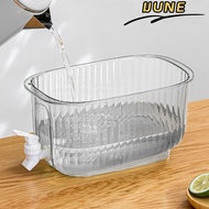 IJUNE Drink Dispenser, 4L PET Beverage Dispenser, Transparent Water Dispenser For Family