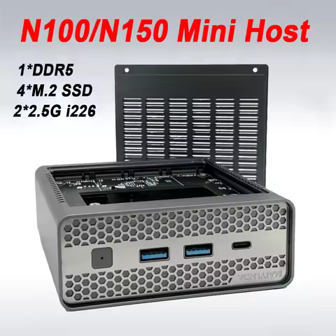 M1S Intel N100/N150 MINI PC Windows 11 Pro DDR5 4800MHz 4*M.2 SSD RJ45 4k HD Desktop DIY NAS Host Me