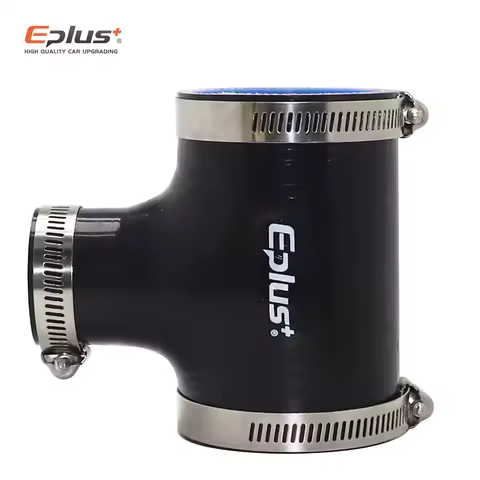 EPLUS Black Universal Silicone Tubing Hose T-shaped 3-way connector Car Intercooler Turbo Intake Pip