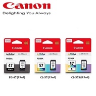 Canon PG-47 Black / CL-57 / CL-57S  Color Original Ink Cartridge E400/E410/E460/E470/E480