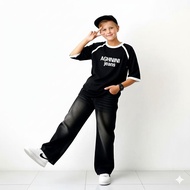 Unisex Boys' Jeans Long Baggy Loose Baggy Korean Style Plain Black Seluar Jeans Budak Lelaki Seluar 
