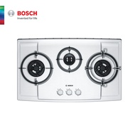 Bosch PBD7351SG Built In Stainless Steel Gas Hob 3 Gas burners,76cm width, powerful 4.5Kw wok burner , 1.7kw center burner, electric ignition,suitable for Town gas only. 2 years local warranty