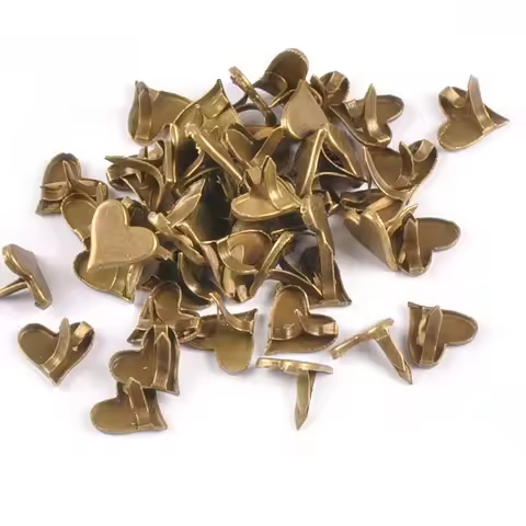 Retro Bronze Heart Brads Scrapbooking Embellishment Fastener Metal Crafts For DIY Shoes Decor Access